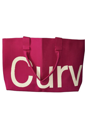 Curves Knit Tote - Raspberry